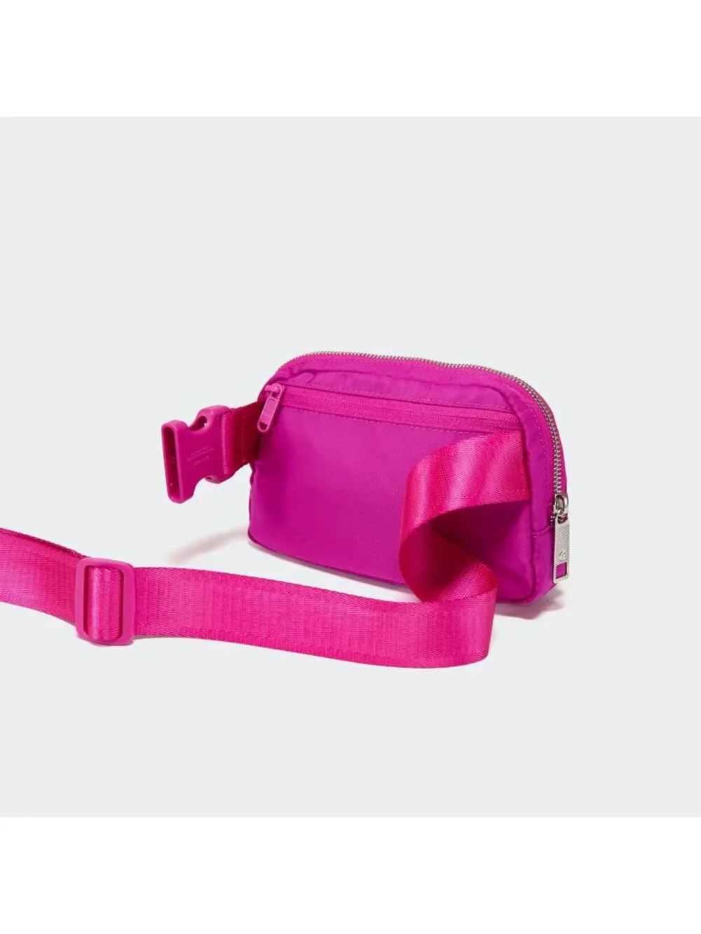 Men's Grape Purple Crossbody Belt Bag Wide Zipper Adjustable Strap 3-Pockets